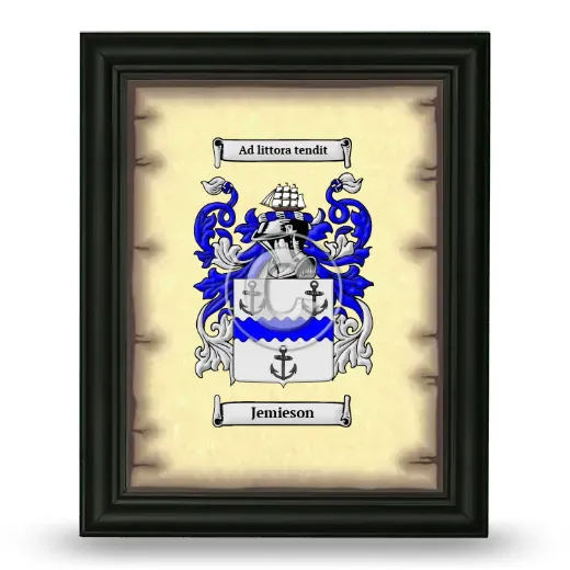 Jemieson Coat of Arms Framed - Black