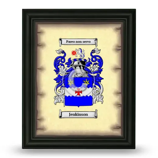 Jenkinson Coat of Arms Framed - Black