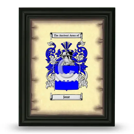 Jent Coat of Arms Framed - Black