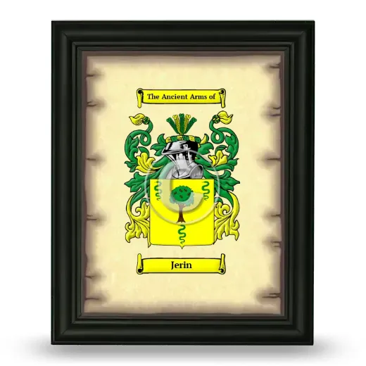 Jerin Coat of Arms Framed - Black