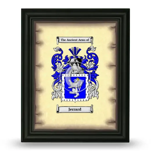 Jerrard Coat of Arms Framed - Black