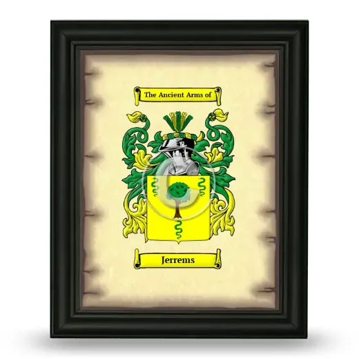 Jerrems Coat of Arms Framed - Black