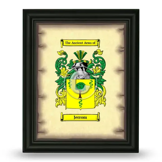 Jerrom Coat of Arms Framed - Black