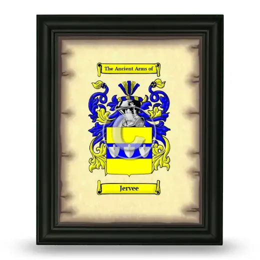 Jervee Coat of Arms Framed - Black