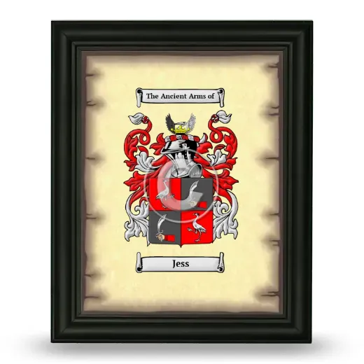 Jess Coat of Arms Framed - Black