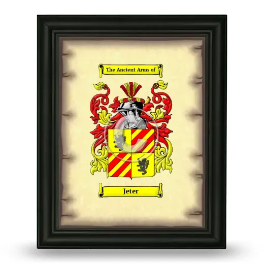 Jeter Coat of Arms Framed - Black