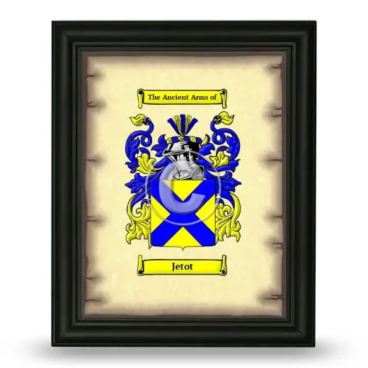 Jetot Coat of Arms Framed - Black