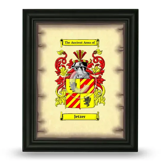 Jetzer Coat of Arms Framed - Black