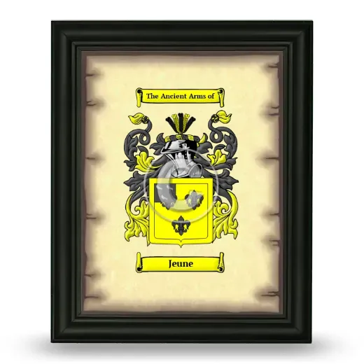Jeune Coat of Arms Framed - Black
