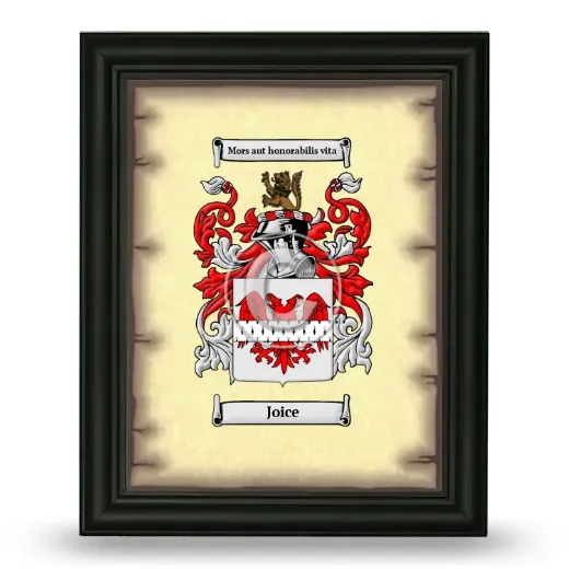 Joice Coat of Arms Framed - Black