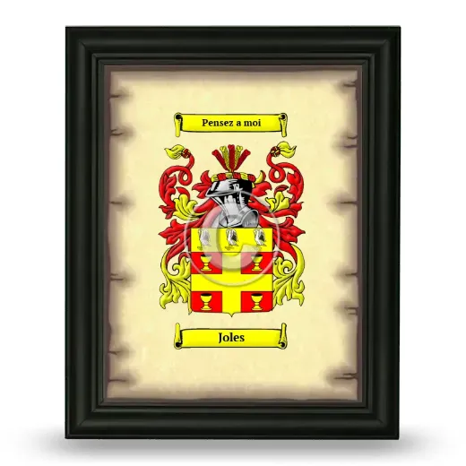 Joles Coat of Arms Framed - Black
