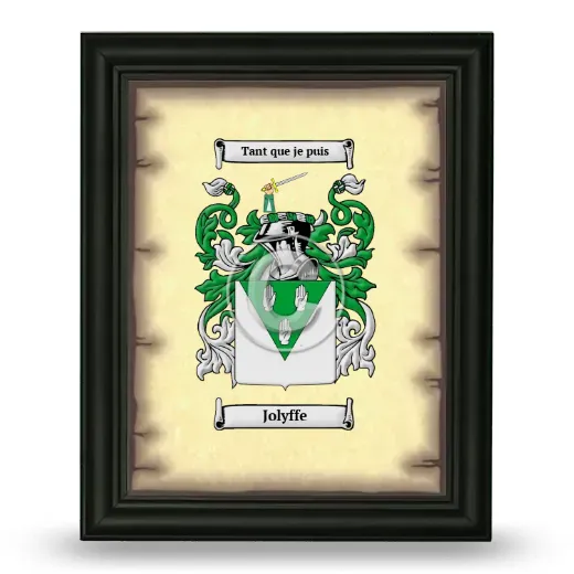 Jolyffe Coat of Arms Framed - Black