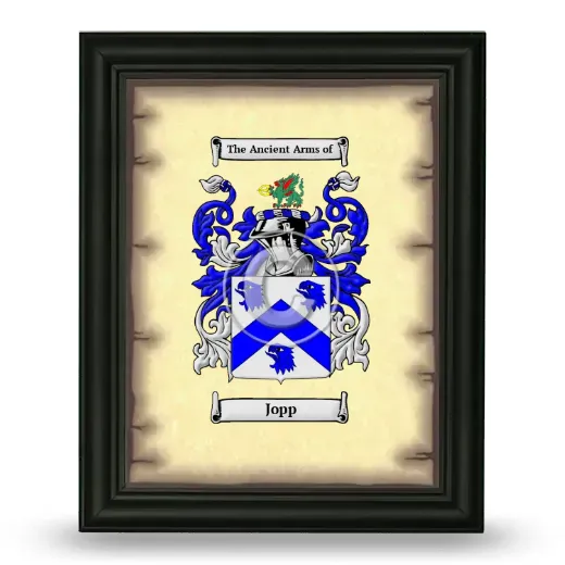 Jopp Coat of Arms Framed - Black