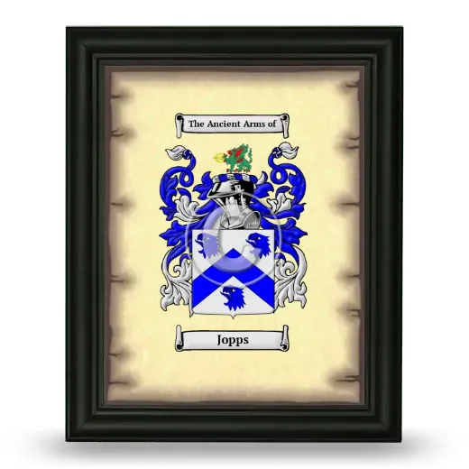 Jopps Coat of Arms Framed - Black