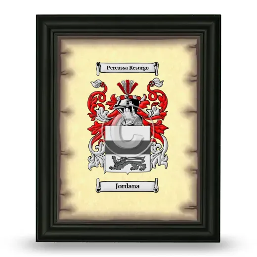 Jordana Coat of Arms Framed - Black