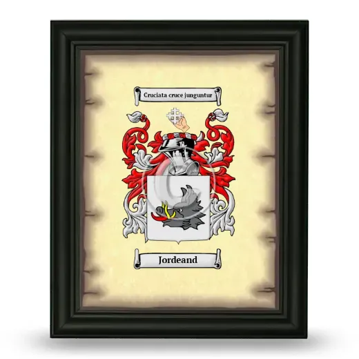 Jordeand Coat of Arms Framed - Black