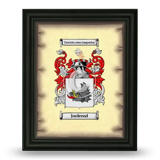 Jordeend Coat of Arms Framed - Black