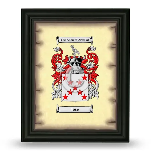 Jose Coat of Arms Framed - Black