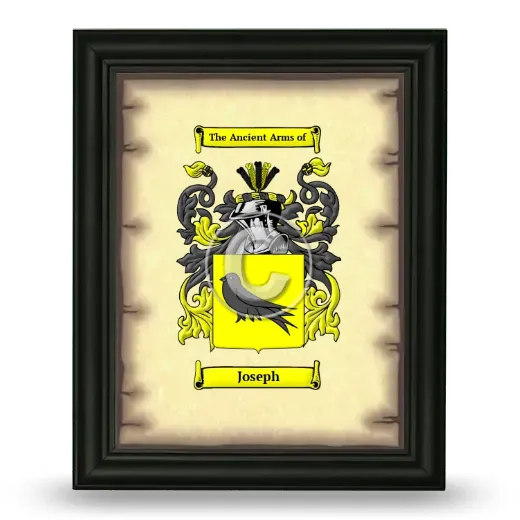 Joseph Coat of Arms Framed - Black
