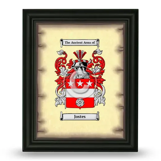 Jostes Coat of Arms Framed - Black