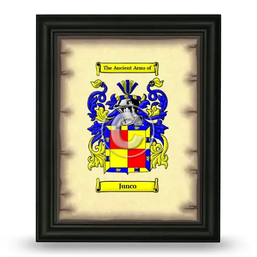Junco Coat of Arms Framed - Black