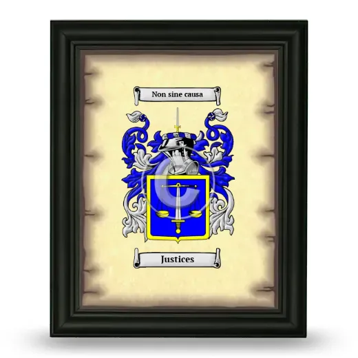 Justices Coat of Arms Framed - Black