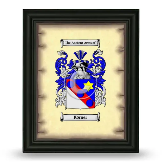 Körner Coat of Arms Framed - Black