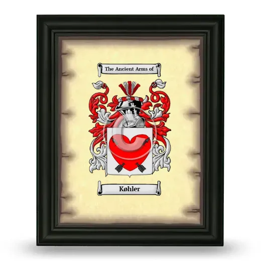 Køhler Coat of Arms Framed - Black