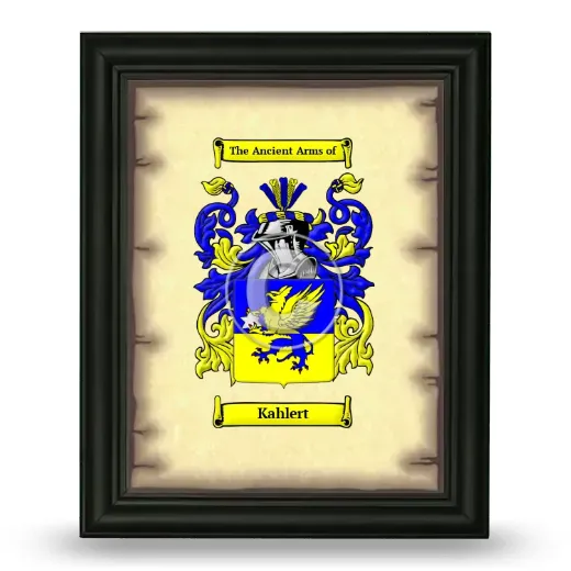 Kahlert Coat of Arms Framed - Black