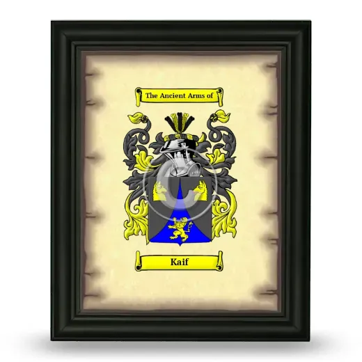 Kaif Coat of Arms Framed - Black
