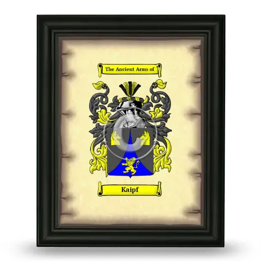 Kaipf Coat of Arms Framed - Black