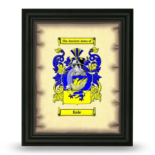 Kale Coat of Arms Framed - Black