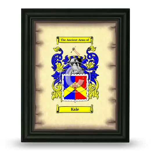 Kale Coat of Arms Framed - Black