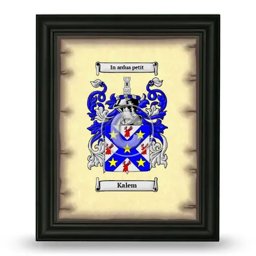 Kalem Coat of Arms Framed - Black