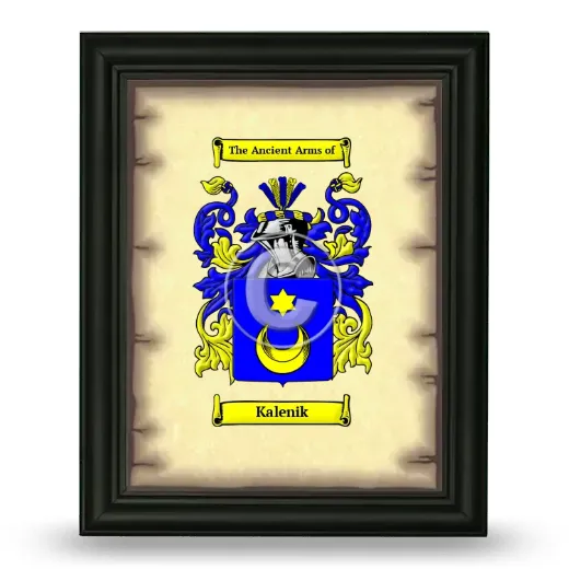 Kalenik Coat of Arms Framed - Black