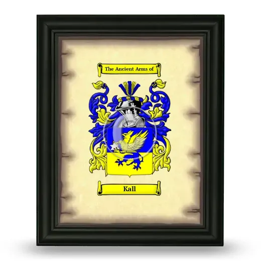 Kall Coat of Arms Framed - Black