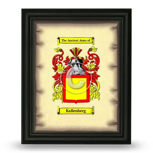 Kallenberg Coat of Arms Framed - Black