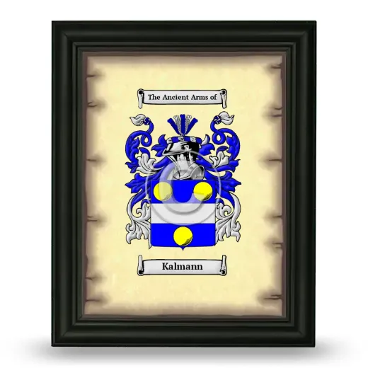 Kalmann Coat of Arms Framed - Black