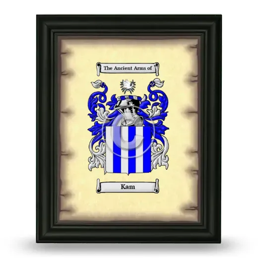 Kam Coat of Arms Framed - Black