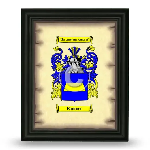 Kantner Coat of Arms Framed - Black