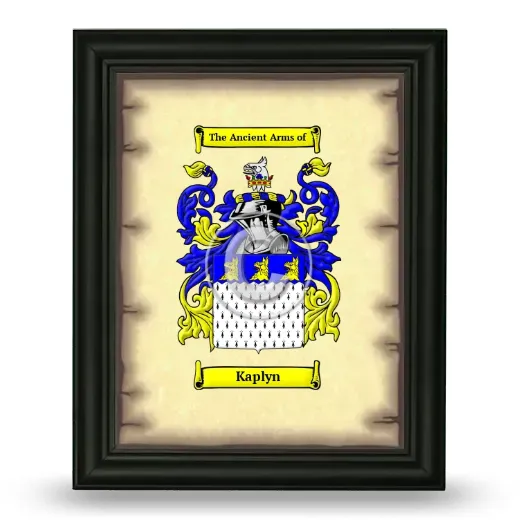 Kaplyn Coat of Arms Framed - Black