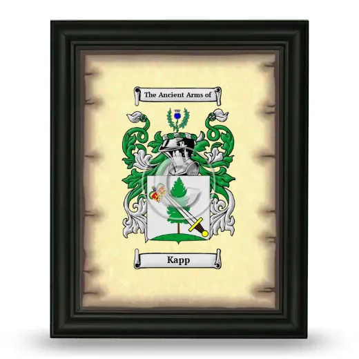 Kapp Coat of Arms Framed - Black
