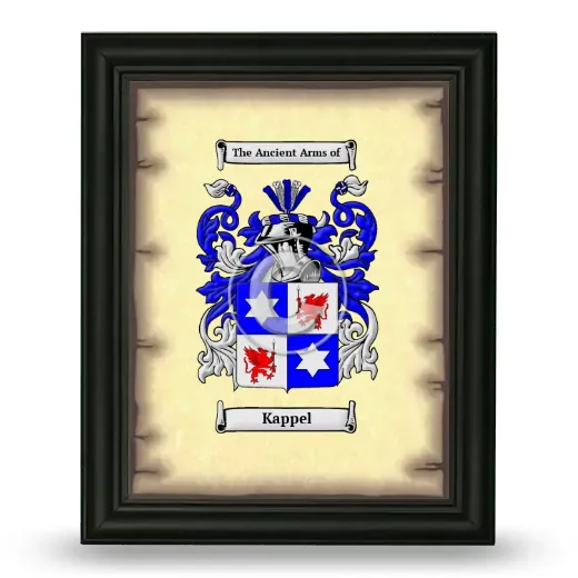 Kappel Coat of Arms Framed - Black