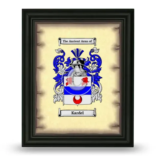 Kardel Coat of Arms Framed - Black