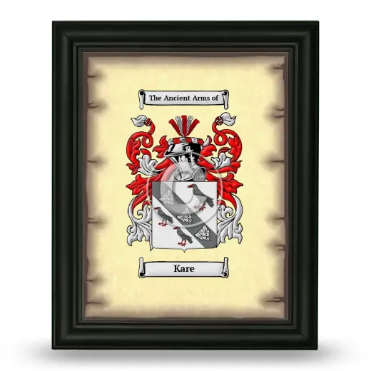 Kare Coat of Arms Framed - Black