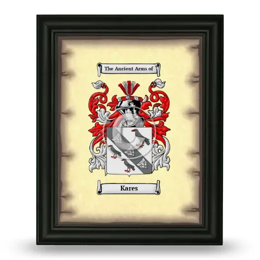 Kares Coat of Arms Framed - Black