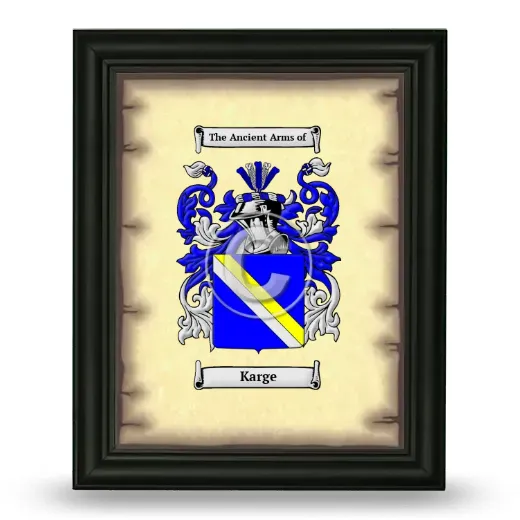 Karge Coat of Arms Framed - Black