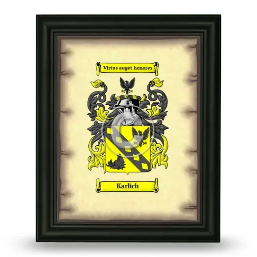 Karlich Coat of Arms Framed - Black