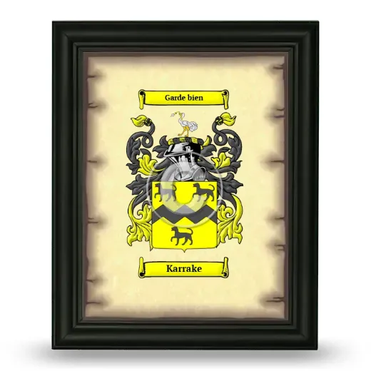 Karrake Coat of Arms Framed - Black