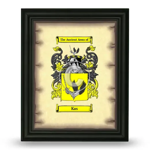 Kas Coat of Arms Framed - Black